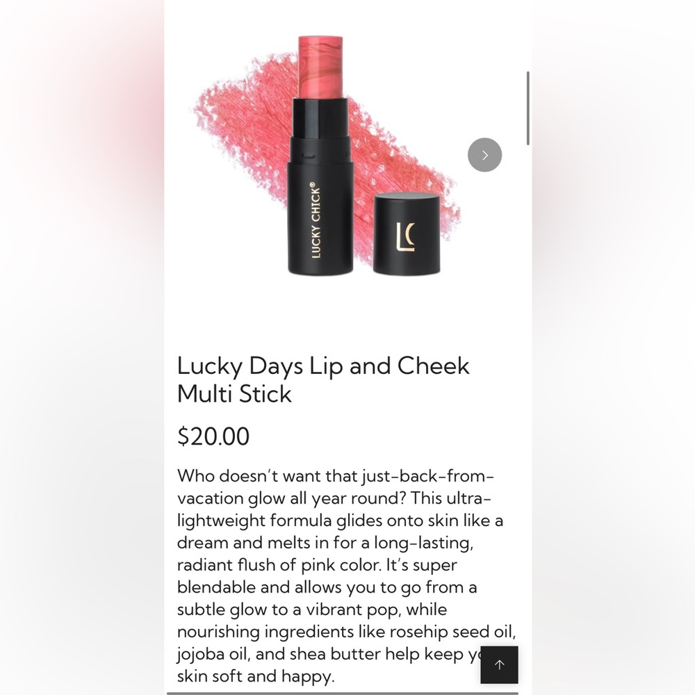 2/$25 LUCKY CHICK CREAM BLUSH STICK in LUCKY DAYS- BRAND NEW in the Box!